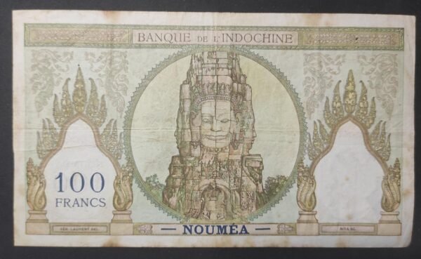 nouvelle calédonie billet de 100 francs ruines d'angkor " noumea " km.415.e (copie)