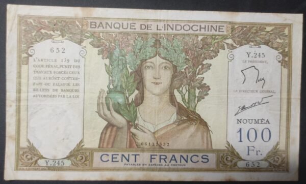 nouvelle calédonie billet de 100 francs ruines d'angkor " noumea " km.415.e (copie)