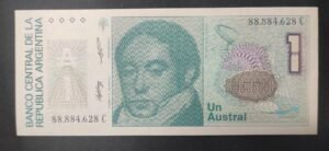 argentine billet de 1 austral 1985 pick 325 neuf ( unc )