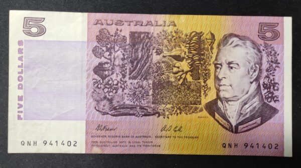 rare signature australie billet de 5 dollars 1969/71 pick 39