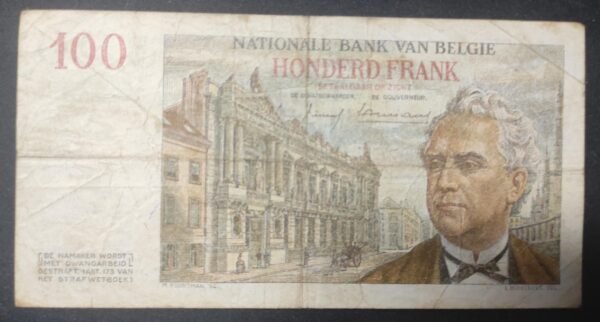 belgique billet de 100 francs du 24/01/1948 pick 129 (copie)