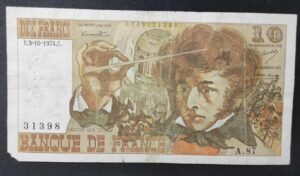 france billet de 10 francs berlioz du 23/11/1974 a.87 ref : f.63/07a
