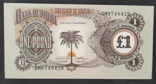 biafra billet de 1 pound de 1969 pick 5 neuf ( unc )