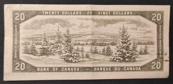 canada billet de 20 dollars 1954 pick 80 reine elisabeth ii