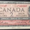 canada billet de 2 dollars 1954 pick 76 reine elisabeth ii (copie)