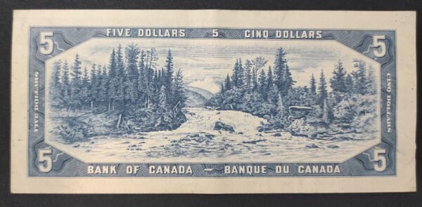 canada billet de 5 dollars 1954 pick 77 reine elisabeth ii