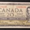 canada billet de 20 dollars 1954 pick 80 reine elisabeth ii