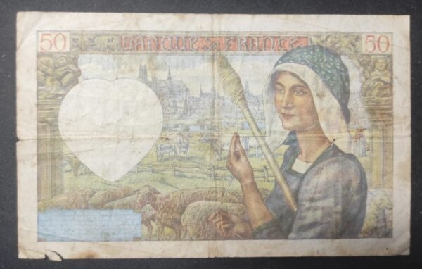france billet de 50 francs jacques cœur du 20/11/1941 v.137 ref : f.19/06 rare (copie)