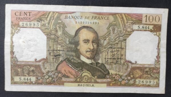 france billet de 100 francs corneille du 06/02/1975 s.844 ref f.65/48