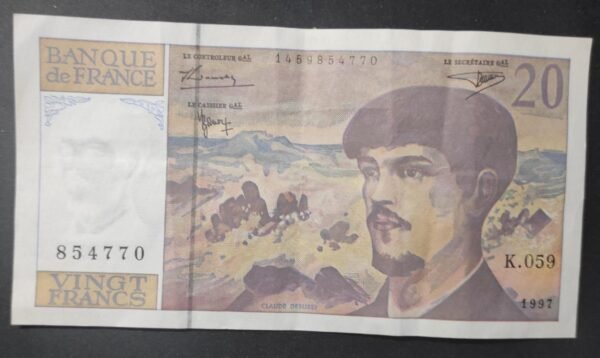 france billet de 20 francs debussy de 1997 s.059 ref : f.66ter/02 (copie)