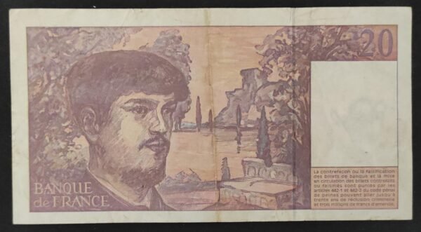 france billet de 20 francs debussy de 1995 l.047 ref : f.66ter/01