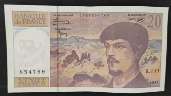 france billet de 20 francs debussy de 1997 s.059 ref : f.66ter/02 (copie)