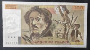 france billet de 100 francs delacroix 1978 u.2 ref : f.68/02