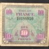 france billet de 10 francs drapeau sans série de 1944 ref : vf.18/01 ttb+ (copie)
