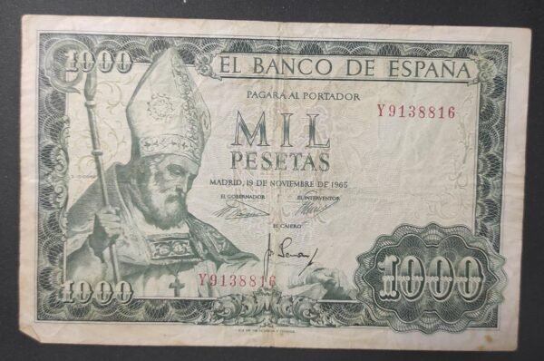espagne billet de 1000 pesetas du 19/11/1965 pick 151 (copie)