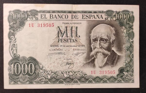 espagne billet de 1000 pesetas du 17/09/1971 pick 154