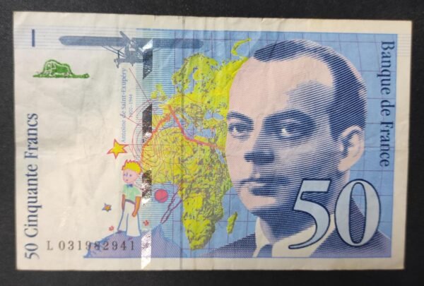 france billet de 50 francs saint exupery 1997 ref : f.73/04
