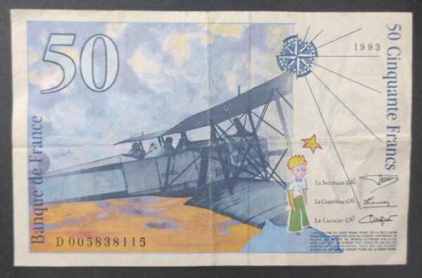 france billet de 50 francs saint exupery 1993 ref : f.72/02 (copie)