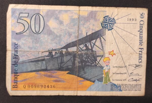 france billet de 50 francs saint exupery 1993 ref : f.72/02 (copie)