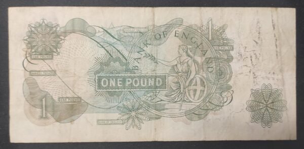 angleterre billet de 1 pound reine elisabeth ii type 1960 pick 374 (copie)