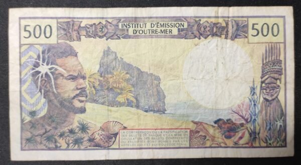 rare billet 500 francs ieom nouvelle calédonie polynésie u.005 ( 1994 ) 3eme sign