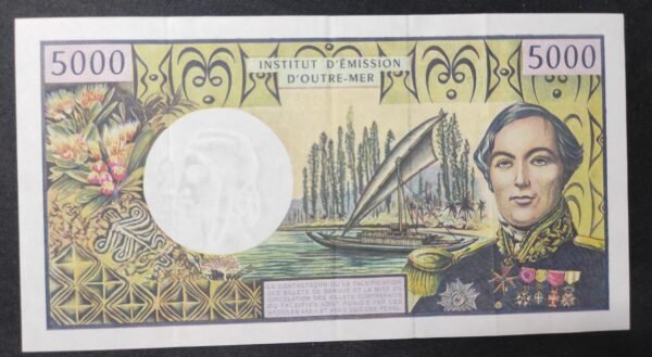 billet de 5000 francs ieom nouvelle calédonie polynésie alphabet b.012 ( 2004 )