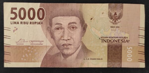 indonésie billet de 5000 roupies 2023 pick 164 neuf ( unc ) (copie)