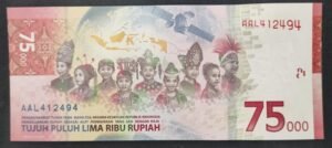 indonésie commémoratif billet de 75 000 roupies 2020 pick 161 neuf ( unc ) indonésie commémoratif billet de 75 000 roupies 2020 pick 161 neuf ( unc )