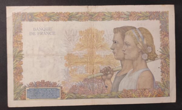 france billet de 500 francs la paix du 6/02/1941 w.2263 ref : f.32/14