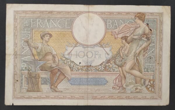 france billet de 100 francs luc olivier merson du 28/04/1938 t.58805 ref f.25/16