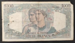 france billet de 1000 francs minerve du 07/03/1946 j.231 ref f.41/12 (copie)
