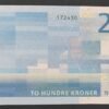 norvège billet de 200 kroner de 2016 pick 55 poisson
