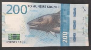 norvège billet de 200 kroner de 2016 pick 55 poisson norvège billet de 200 kroner de 2016 pick 55 poisson