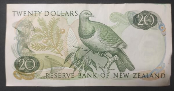 rare nouvelle zélande billet de 20 dollars 1975 1977 pick 167 reine elizabeth ii etoile !