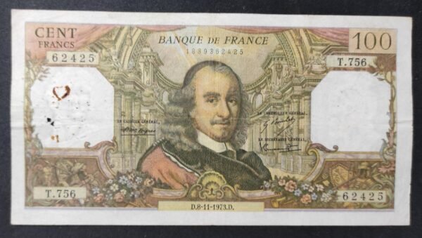 france billet de 100 francs corneille du 08/11/1973 s. ref f.65/44