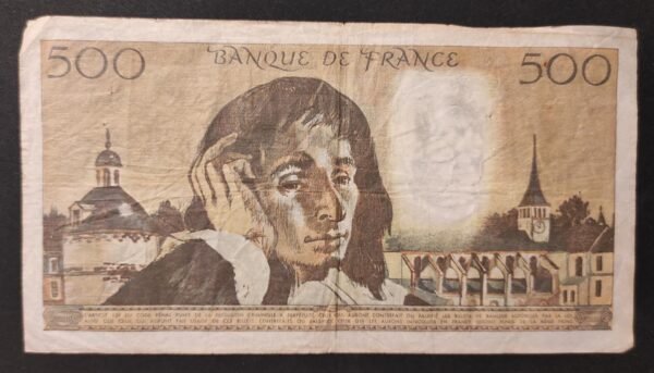 france billet de 500 francs pascal du 07/06/1979 z.103ref : f.71/20