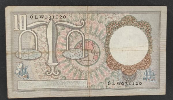 pays bas billet de 10 gulden du 23/03/1953 pick 85 ttb+ (copie)