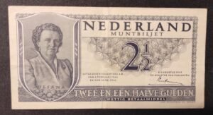 pays bas billet de 2 1/2 gulden type 1949 juliana pick 73 (copie)