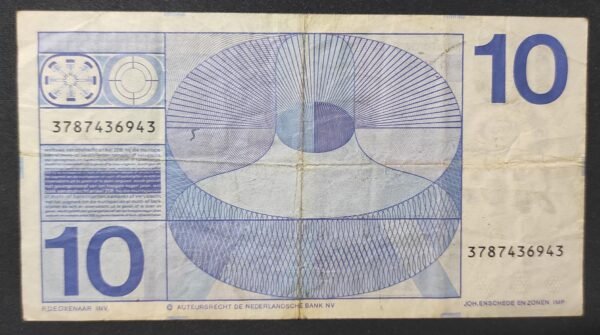 pays bas billet de 10 gulden de 1968 pick 91 (copie)