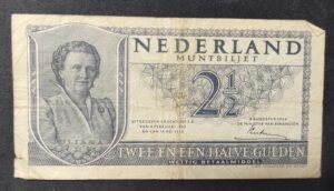 pays bas billet de 2 1/2 gulden type 1949 juliana pick 73 (copie)