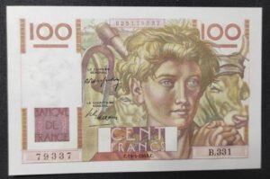 france billet de 100 francs jeune paysan du 19/5/1949 b.331 ref : f.28/24 (copie) france billet de 100 francs jeune paysan du 19/5/1949 b.331 ref : f.28/24 (copie)
