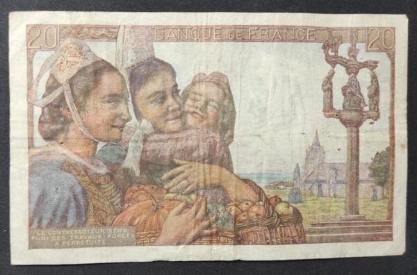 france billet de 20 francs pécheur du 21/05/1942 f.22 ref : f.13/02 (copie)
