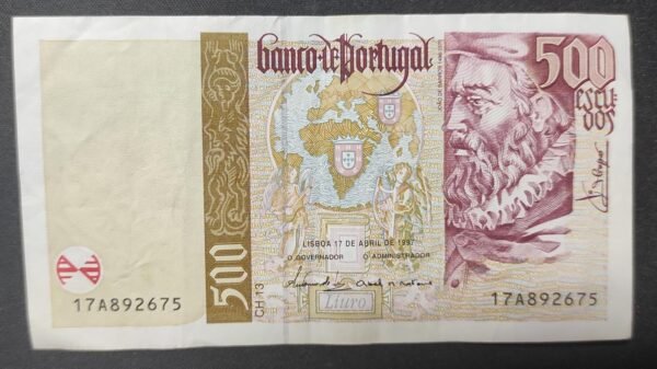 portugal billet de 500 escudos de 17/04/1997 pick 187 ttb+