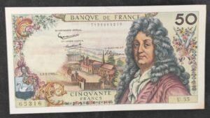 france billet de 50 francs racine du 02/05/1963 u.55 ref f.64/05 france billet de 50 francs racine du 02/05/1963 u.55 ref f.64/05