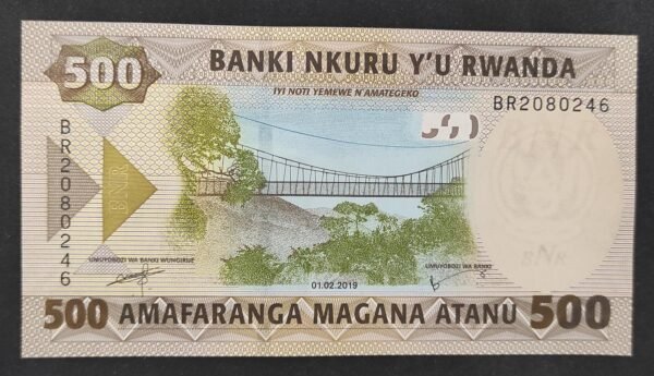 rwanda billet de 500 francs de 2019 pick 42 neuf unc