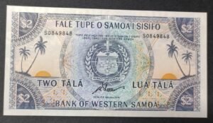 iles samoa billet de 2 tala type 1967 nd neuf ( unc ) iles samoa billet de 2 tala type 1967 nd neuf ( unc )