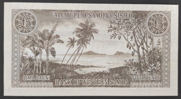 iles samoa magnifique billet de 5 pounds 2020 neuf unc (copie)