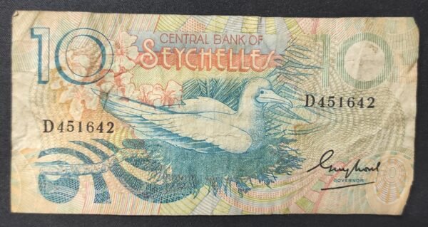 seychelles billet de 10 rupées de 1979 pick 28