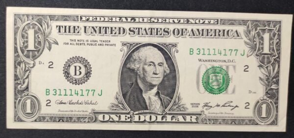 etats unis d'amérique usa billet de 1 dollar 2006 b (2) new york ( ny) (copie)