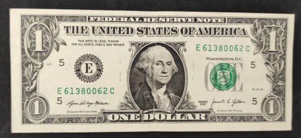 etats unis d'amérique usa billet de 1 dollars 2017 e (5) richmond virginie circulé (copie)